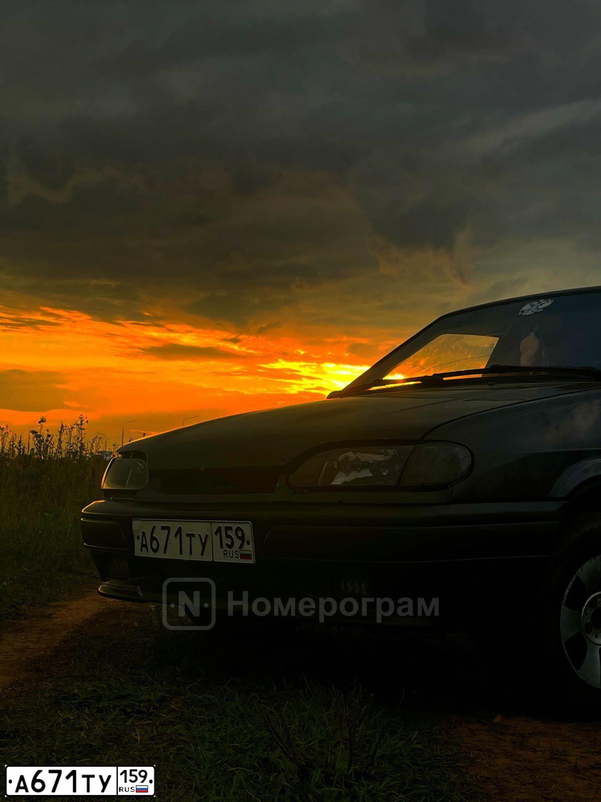 Фото автомобиля LADA 2115 SAMARA, 2009 — госномер А671ТУ159. Цвет: Темно-зеленый