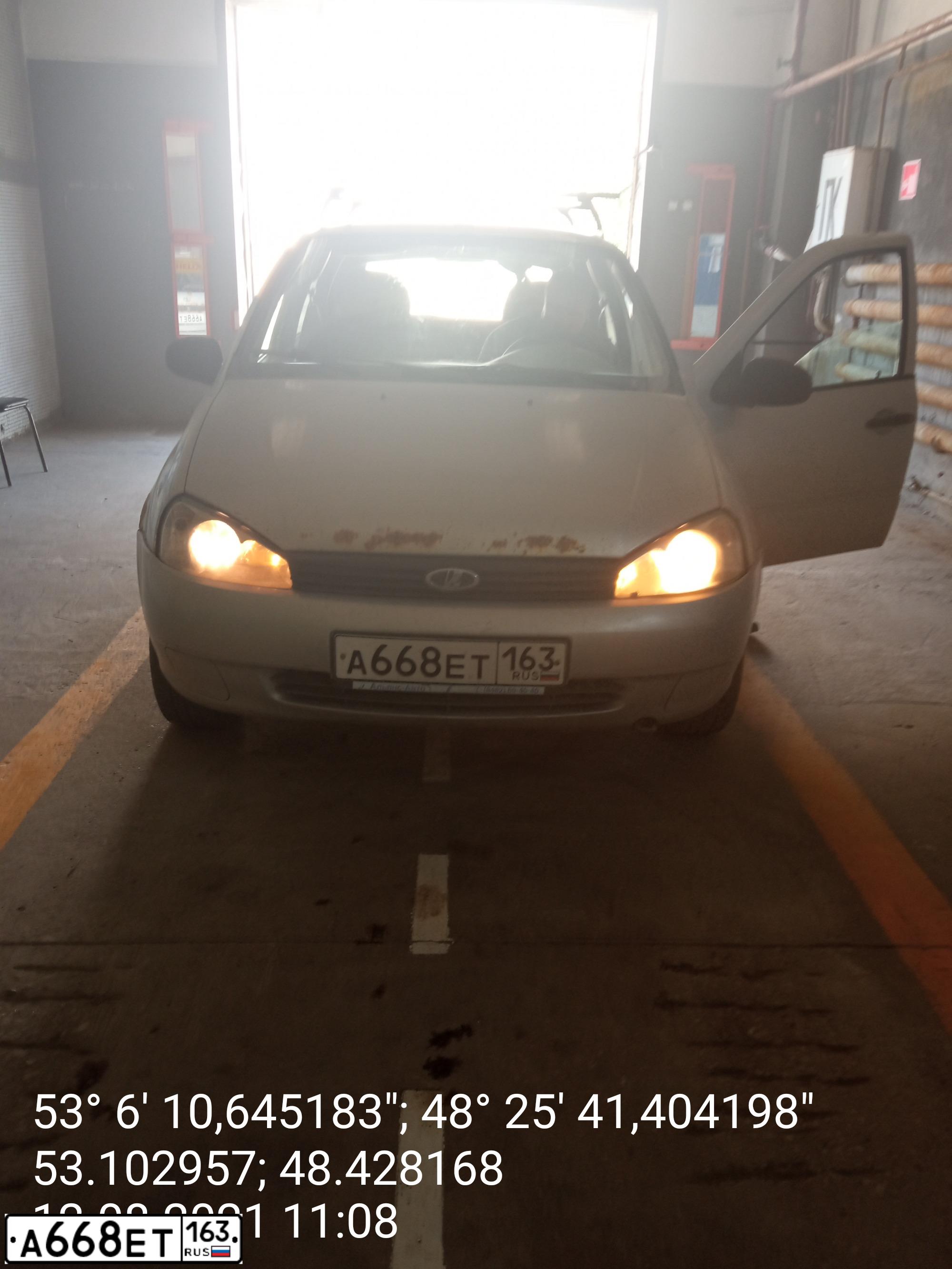 Фото автомобиля LADA 1119 KALINA, 2008 — госномер А668ЕТ163. Цвет: Серебристый