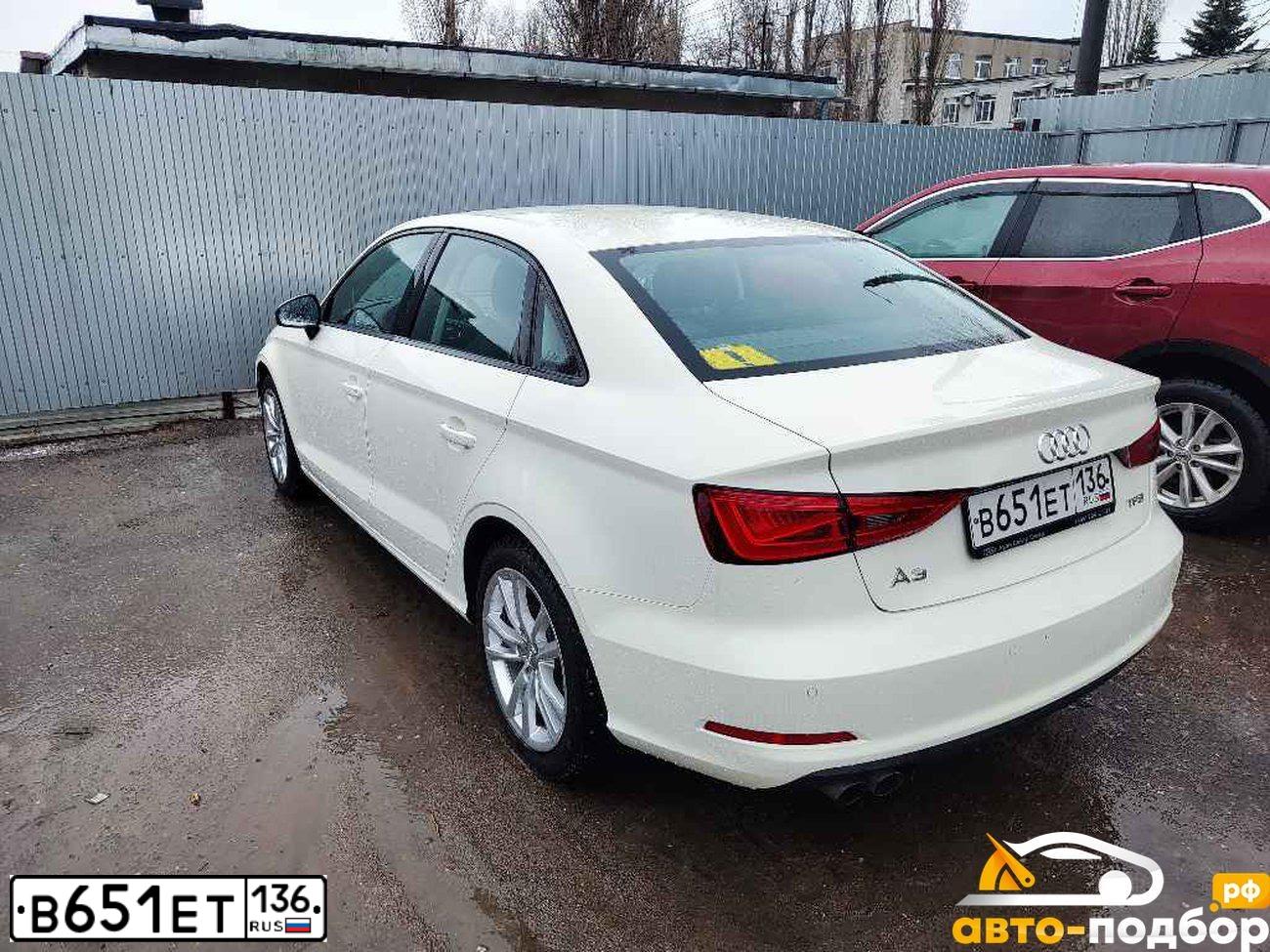 Фото автомобиля AUDI A3, 2015 — госномер В651ЕТ136. Цвет: Белый