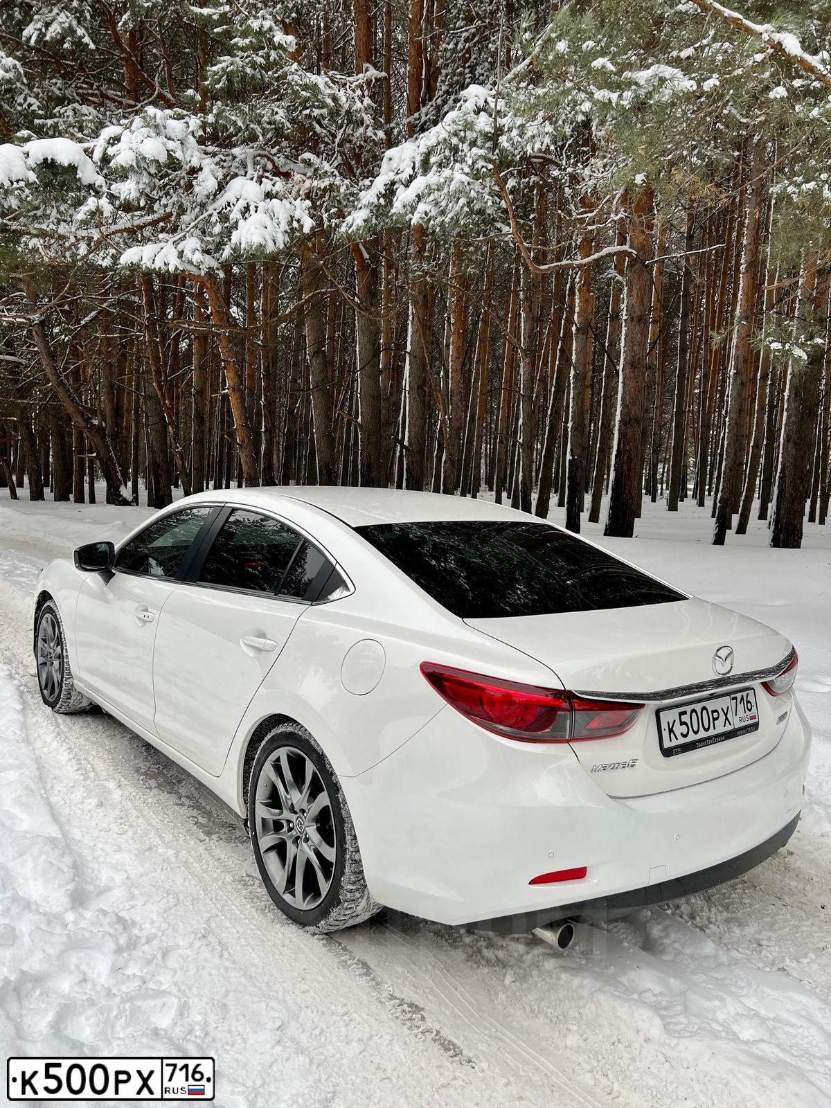 Фото автомобиля MAZDA 6, 2018 — госномер Р152ВМ716. Цвет: БЕЛЫЙ ПЕРЛАМУТР