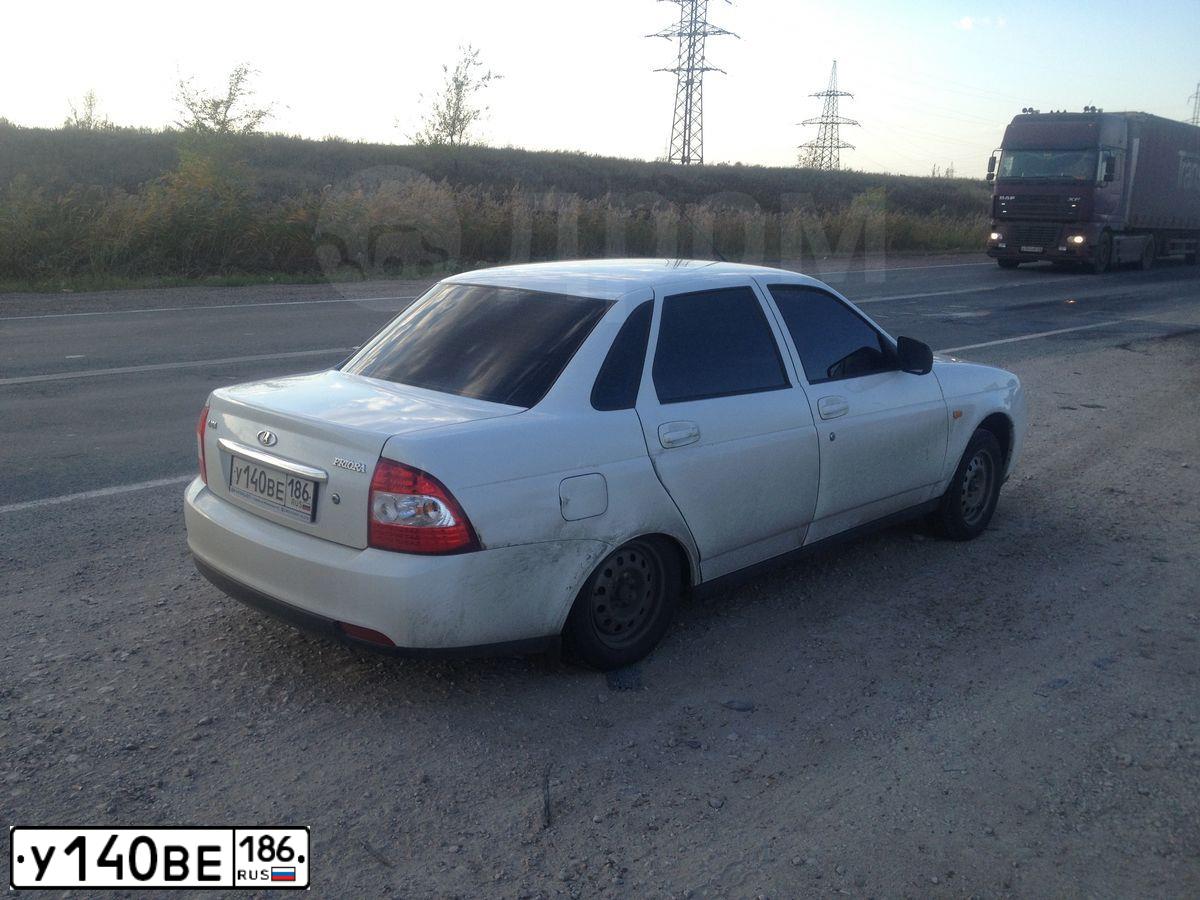Фото автомобиля LADA 2170 PRIORA, 2015 — госномер Р756ТЕ05. Цвет: Белый