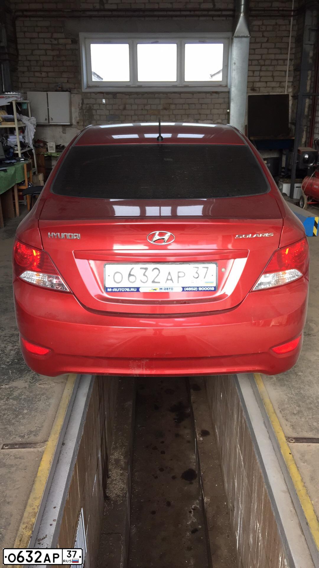 Фото автомобиля HYUNDAI SOLARIS, 2012 — госномер С323МР76. Цвет: Красный