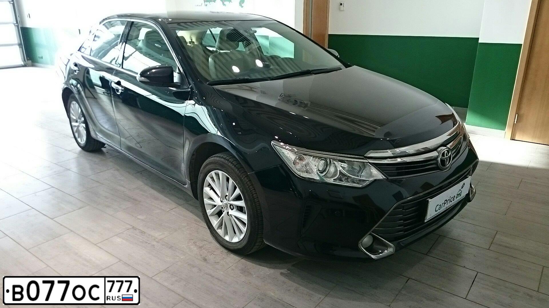 Фото автомобиля TOYOTA CAMRY, 2015 — госномер О140ТО05. Цвет: ЧЕРНЫЙ