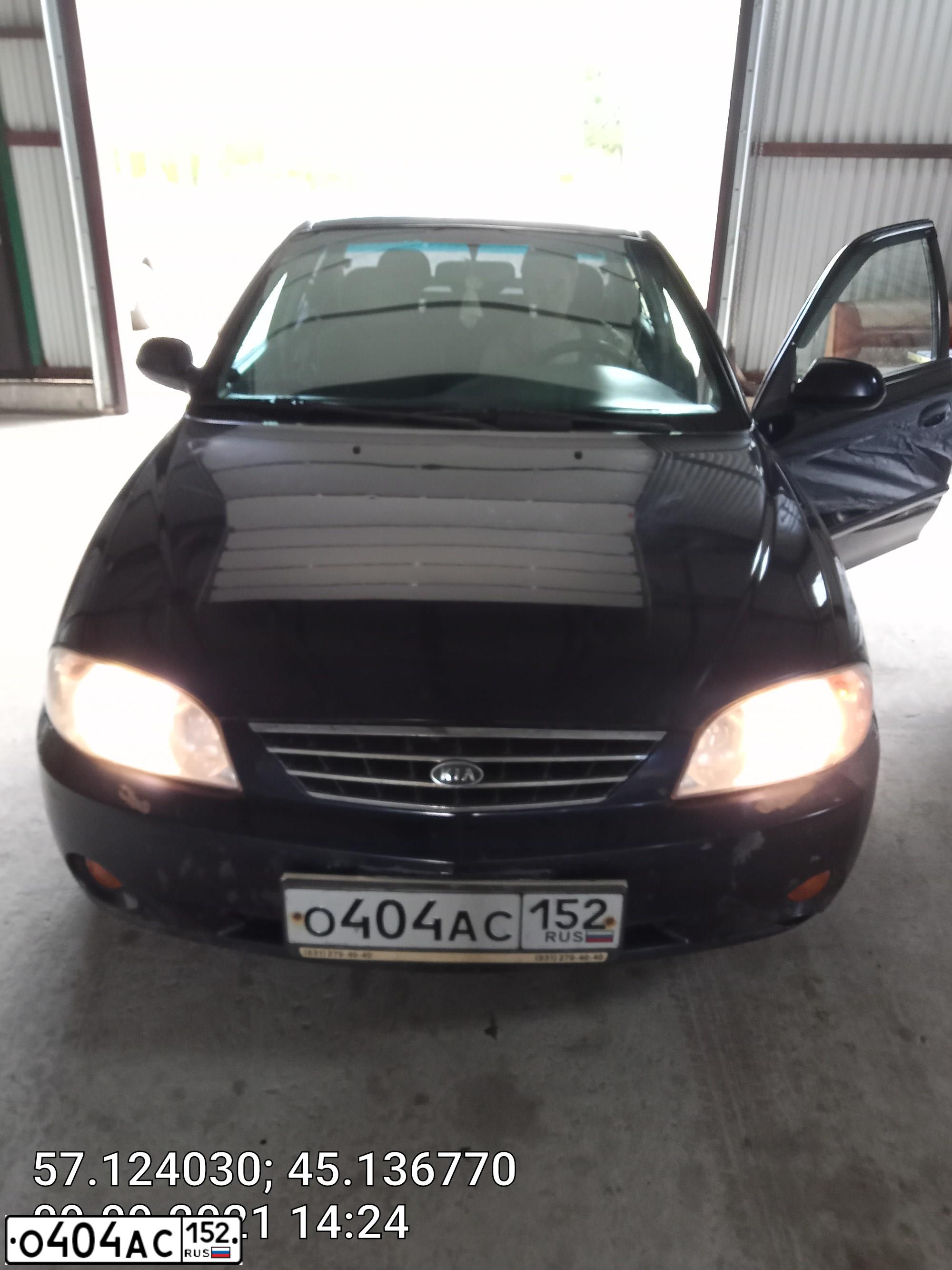 Фото автомобиля KIA SPECTRA, 2008 — госномер М272ОН36. Цвет: ЧЕРНЫЙ