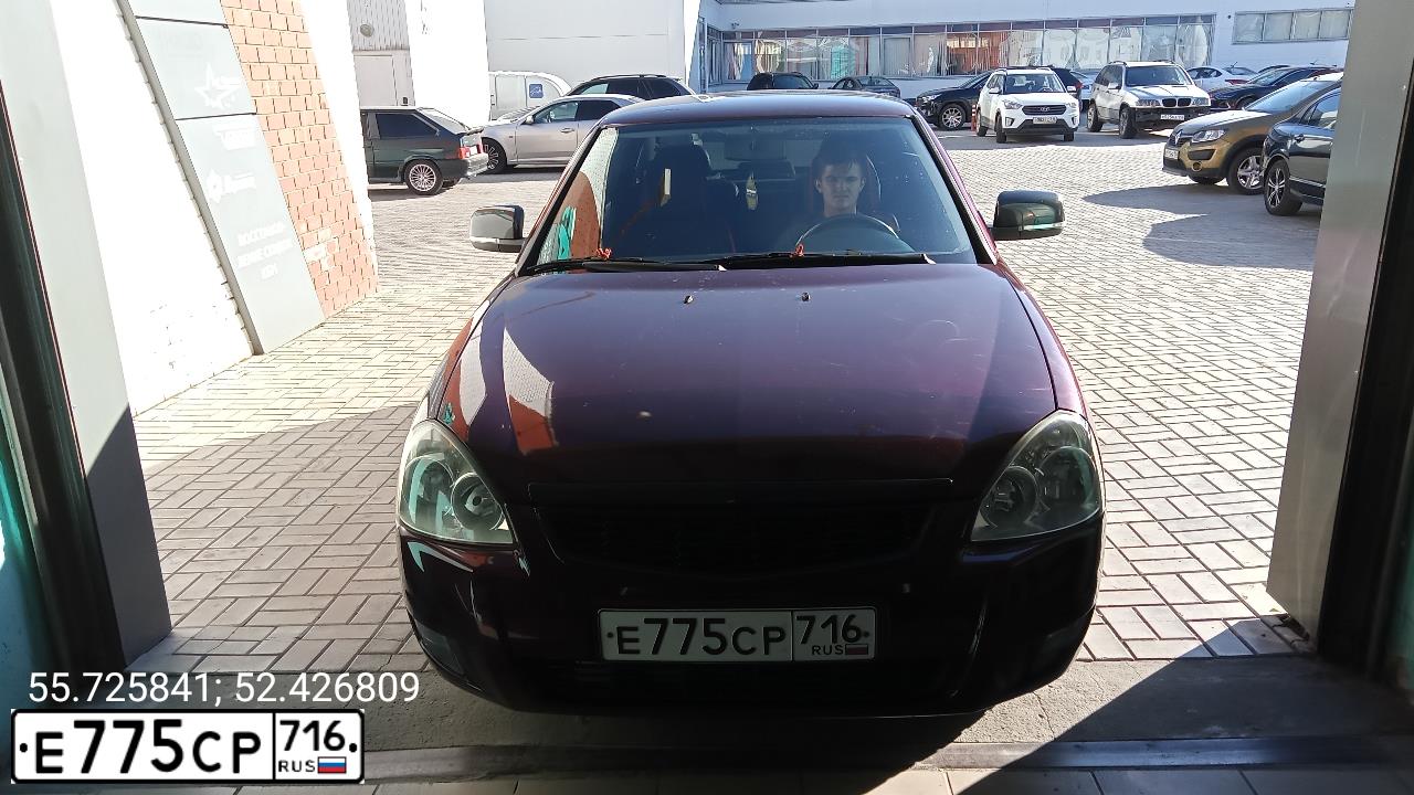 Фото автомобиля LADA 2170 PRIORA, 2008 — госномер М921АЕ716. Цвет: ТЕМНО-ВИШНЕВЫЙ