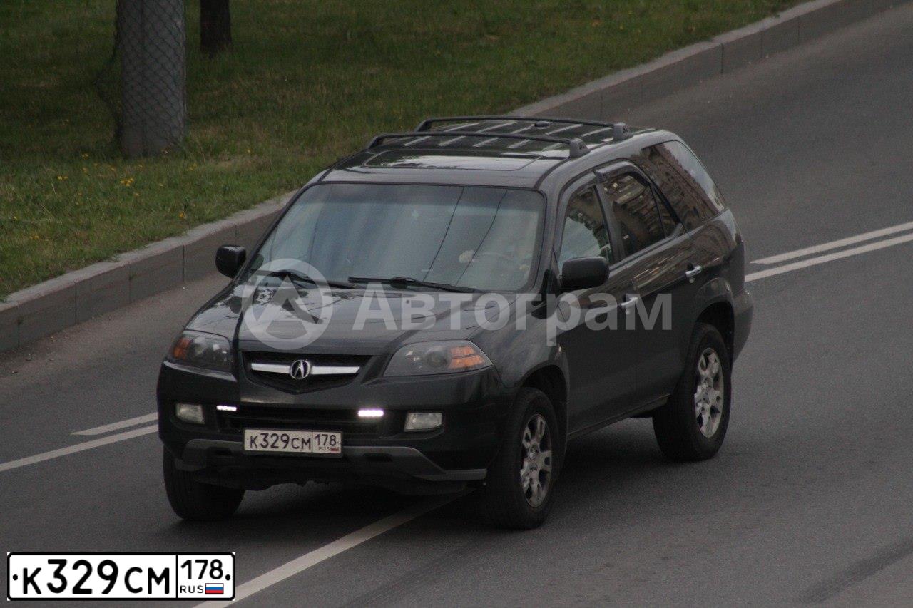 Фото автомобиля ACURA MDX, 2005 — госномер К329СМ178. Цвет: ЧЕРНЫЙ