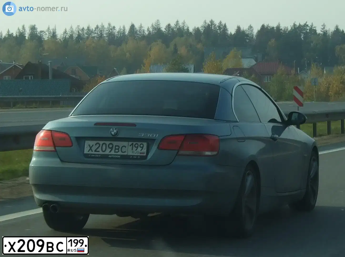 Фото автомобиля BMW SERIE 3, 2008 — госномер Х209ВС199. Цвет: ГОЛУБОЙ