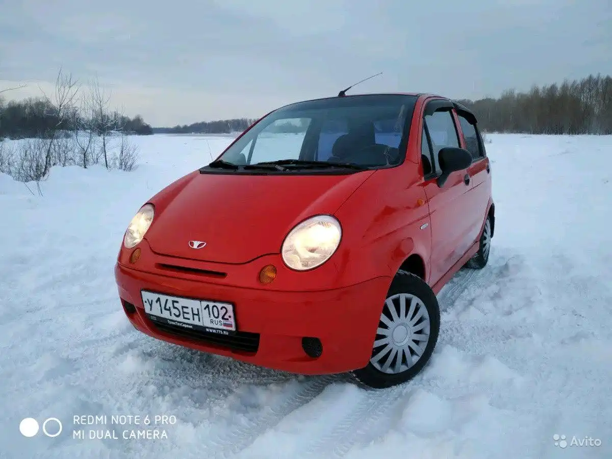 Фото автомобиля DAEWOO MATIZ, 2007 — госномер Н672МС102. Цвет: Красный