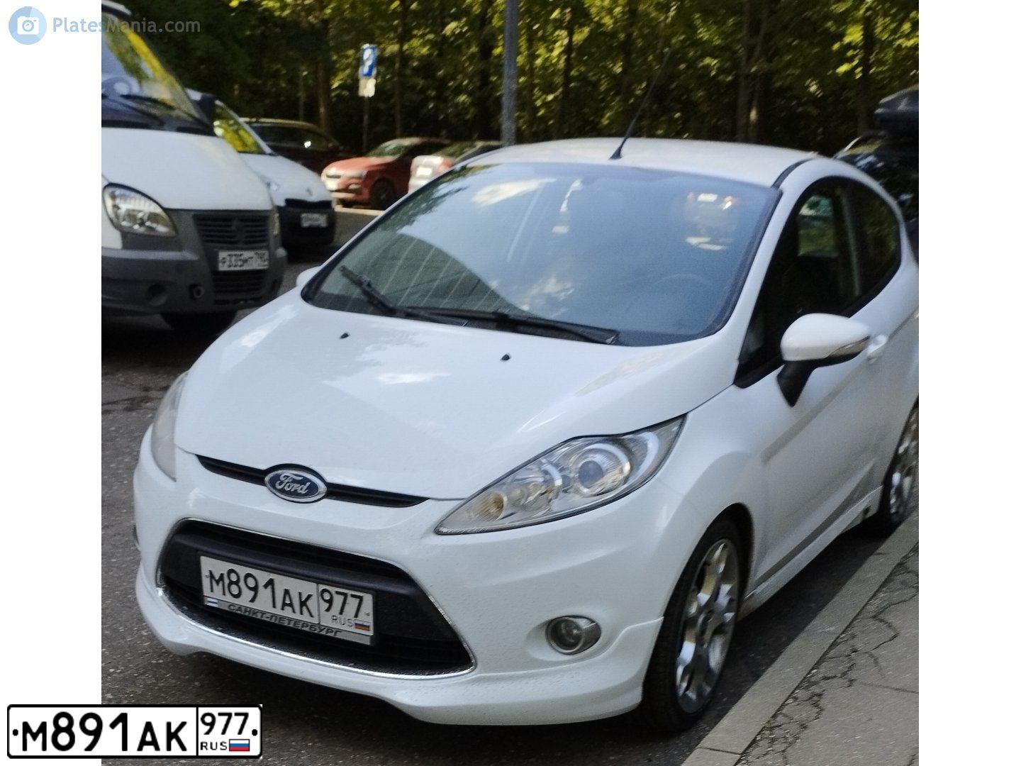 Фото автомобиля FORD FIESTA / ASPIRE, 2012 — госномер С491МК977. Цвет: Белый