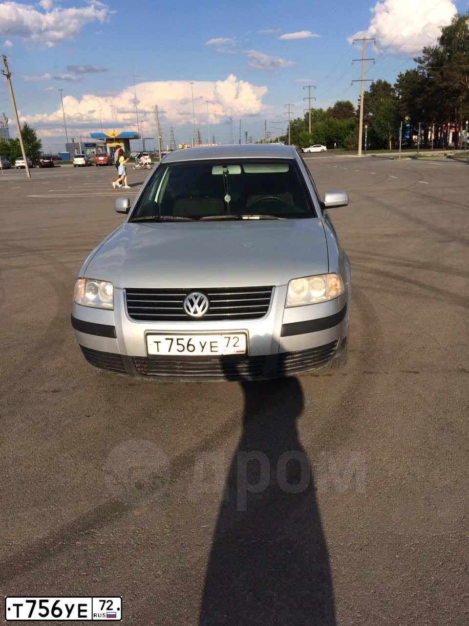 Фото автомобиля VOLKSWAGEN PASSAT, 2002 — госномер Т756УЕ72. Цвет: серебристый