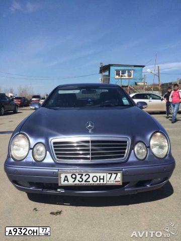 Фото автомобиля MERCEDES CLK-KLASSE, 1999 — госномер А932ОН77. Цвет: СИНИЙ