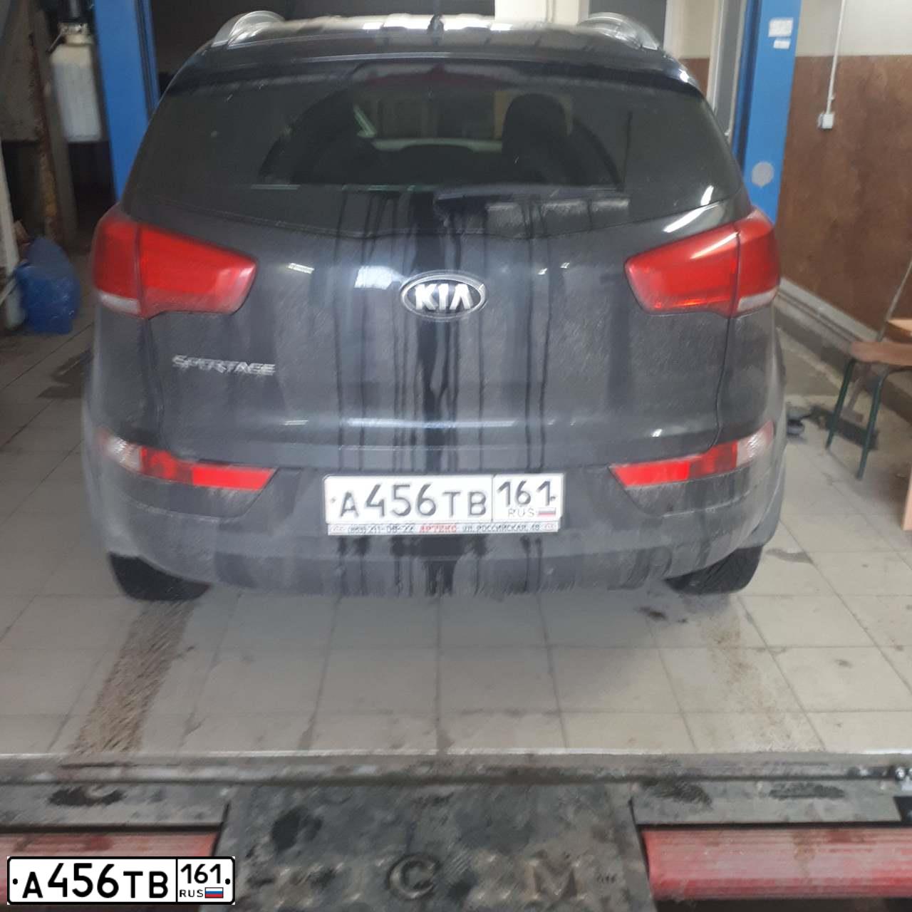 Фото автомобиля KIA SPORTAGE, 2014 — госномер А456ТВ161. Цвет: ЧЕРНЫЙ