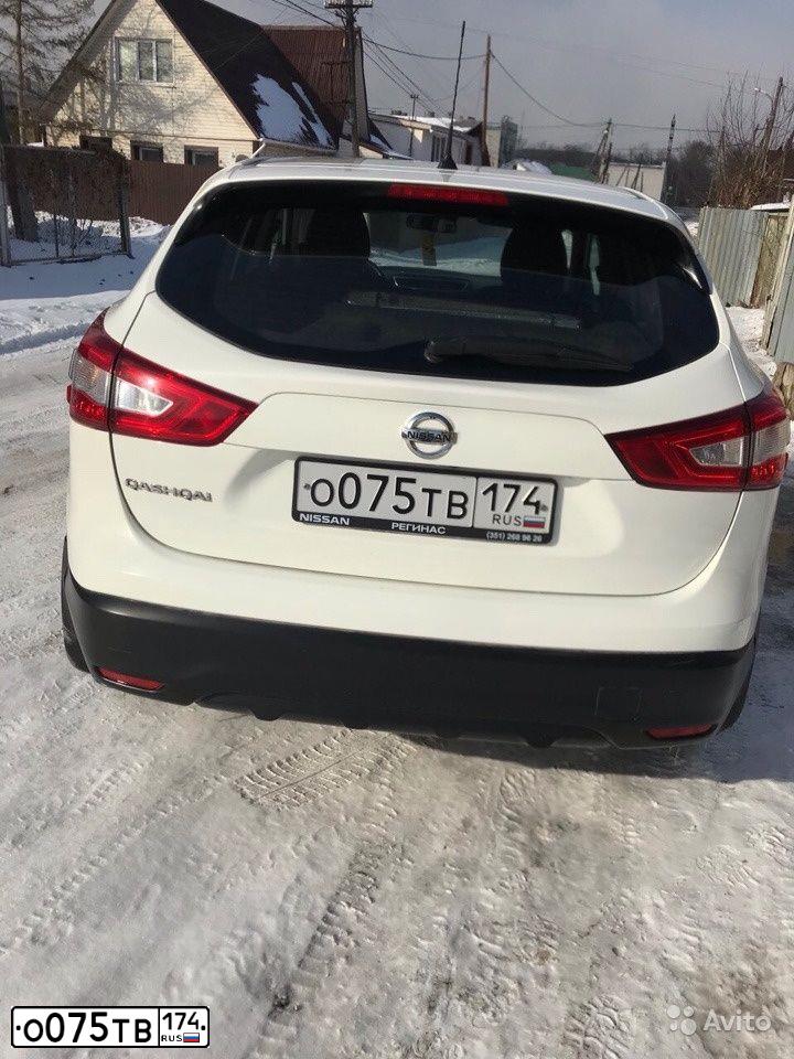 Фото автомобиля NISSAN QASHQAI, 2014 — госномер С075ТВ174. Цвет: Белый