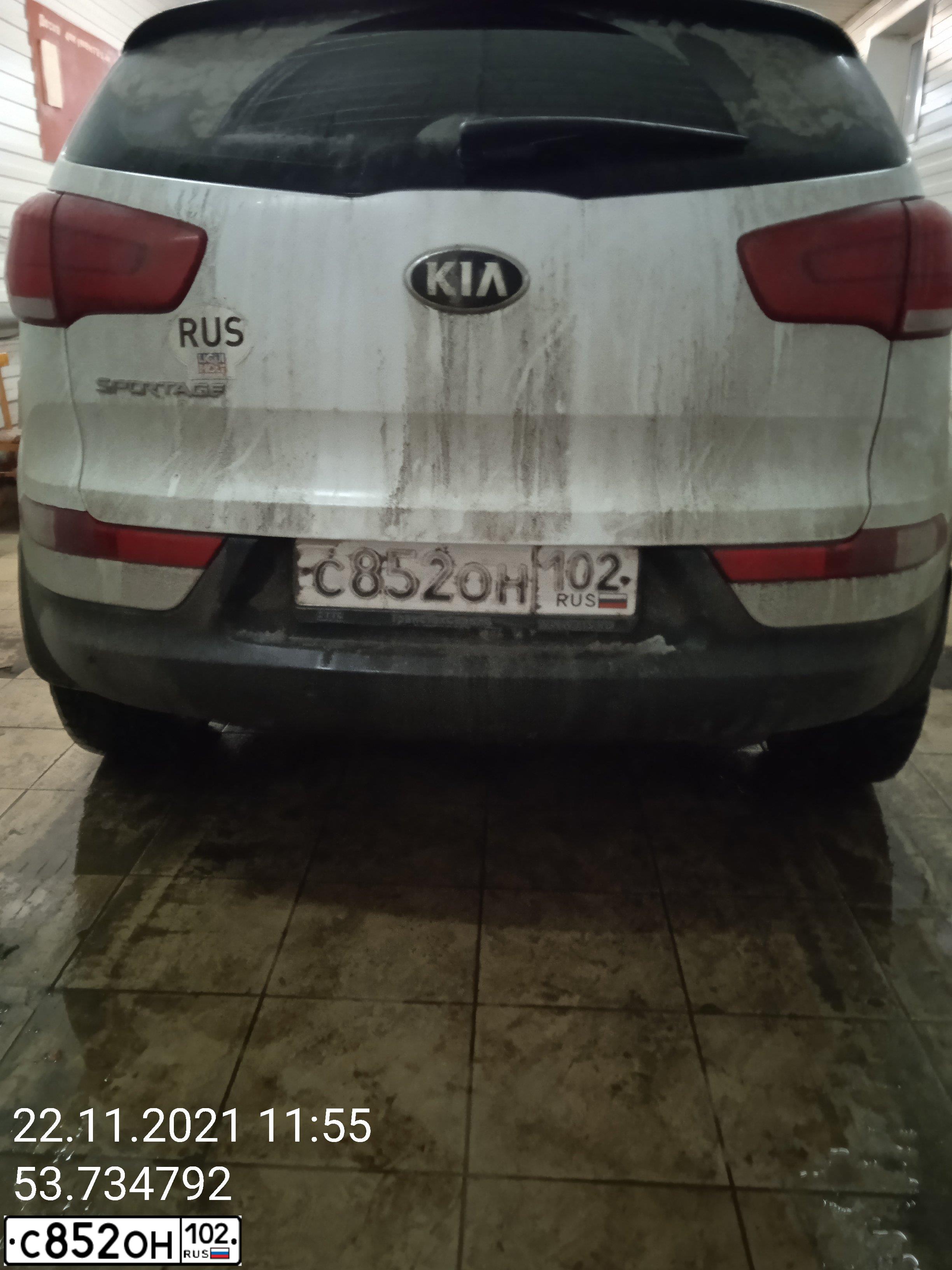 Фото автомобиля KIA SPORTAGE, 2015 — госномер С852ОН102. Цвет: БЕЛЫЙ
