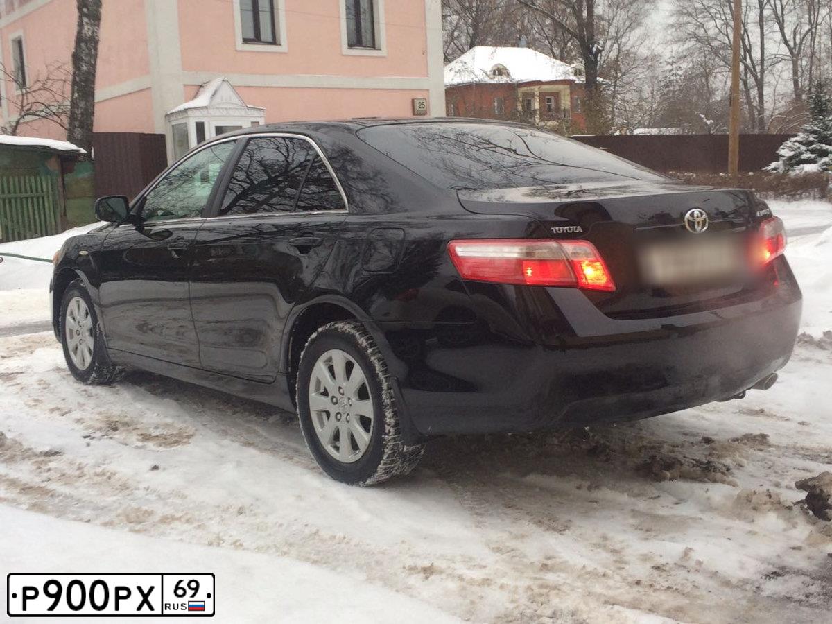 Фото автомобиля TOYOTA CAMRY, 2007 — госномер А999РВ69. Цвет: ЧЕРНЫЙ