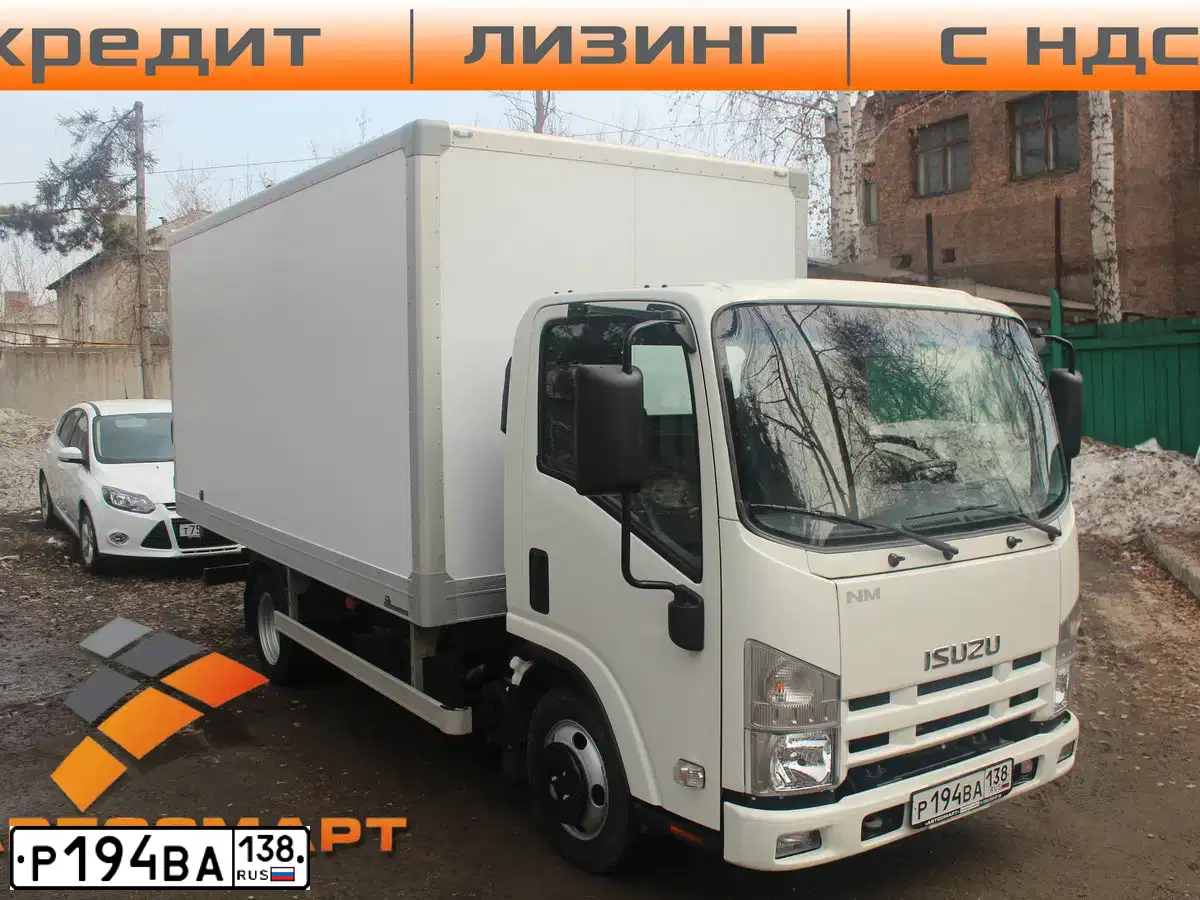 Фото автомобиля ISUZU NQR, 2016 — госномер Р194ВА138. Цвет: БЕЛЫЙ