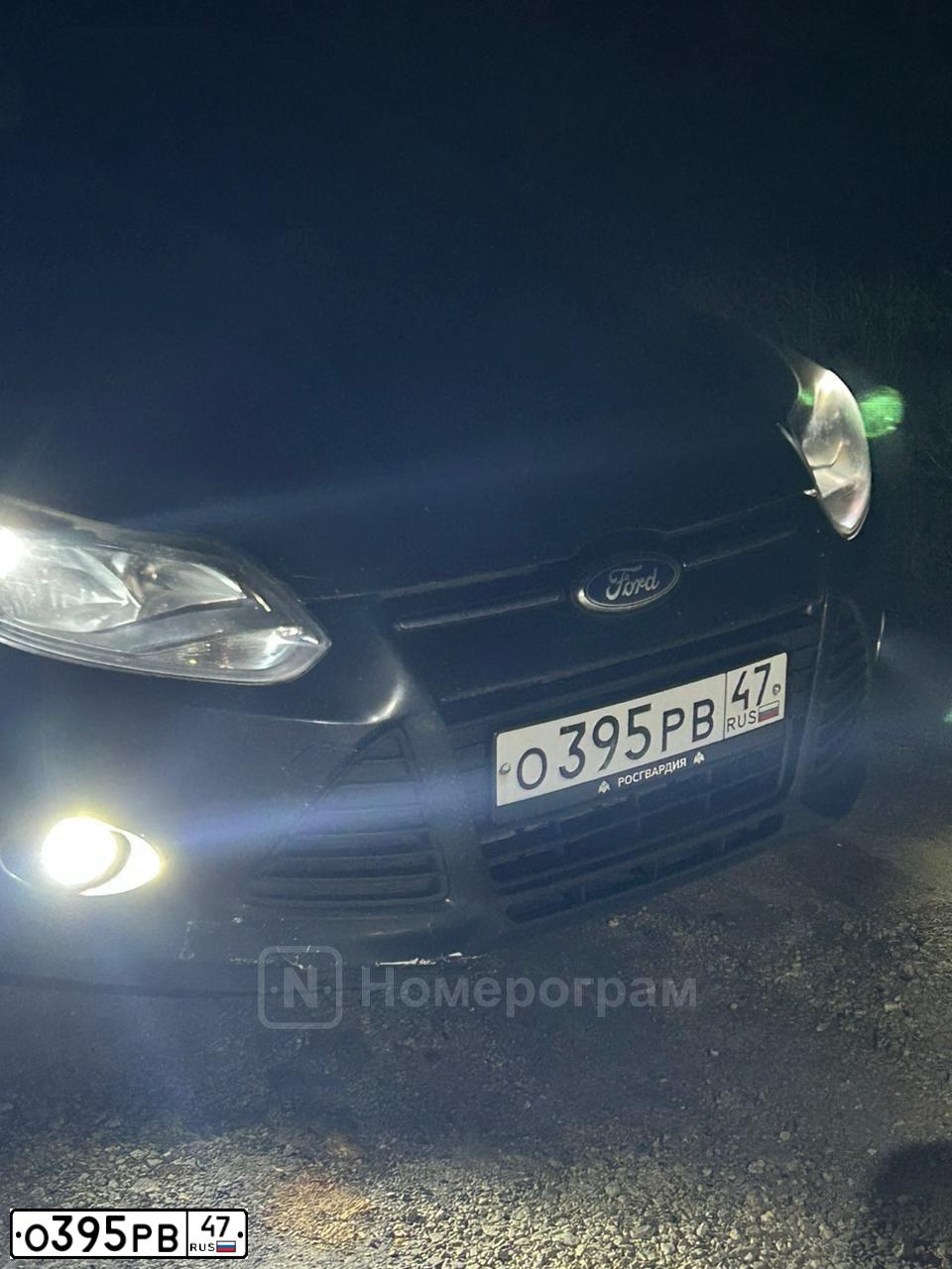 Фото автомобиля FORD FOCUS, 2011 — госномер О395РВ47. Цвет: ЧЕРНЫЙ