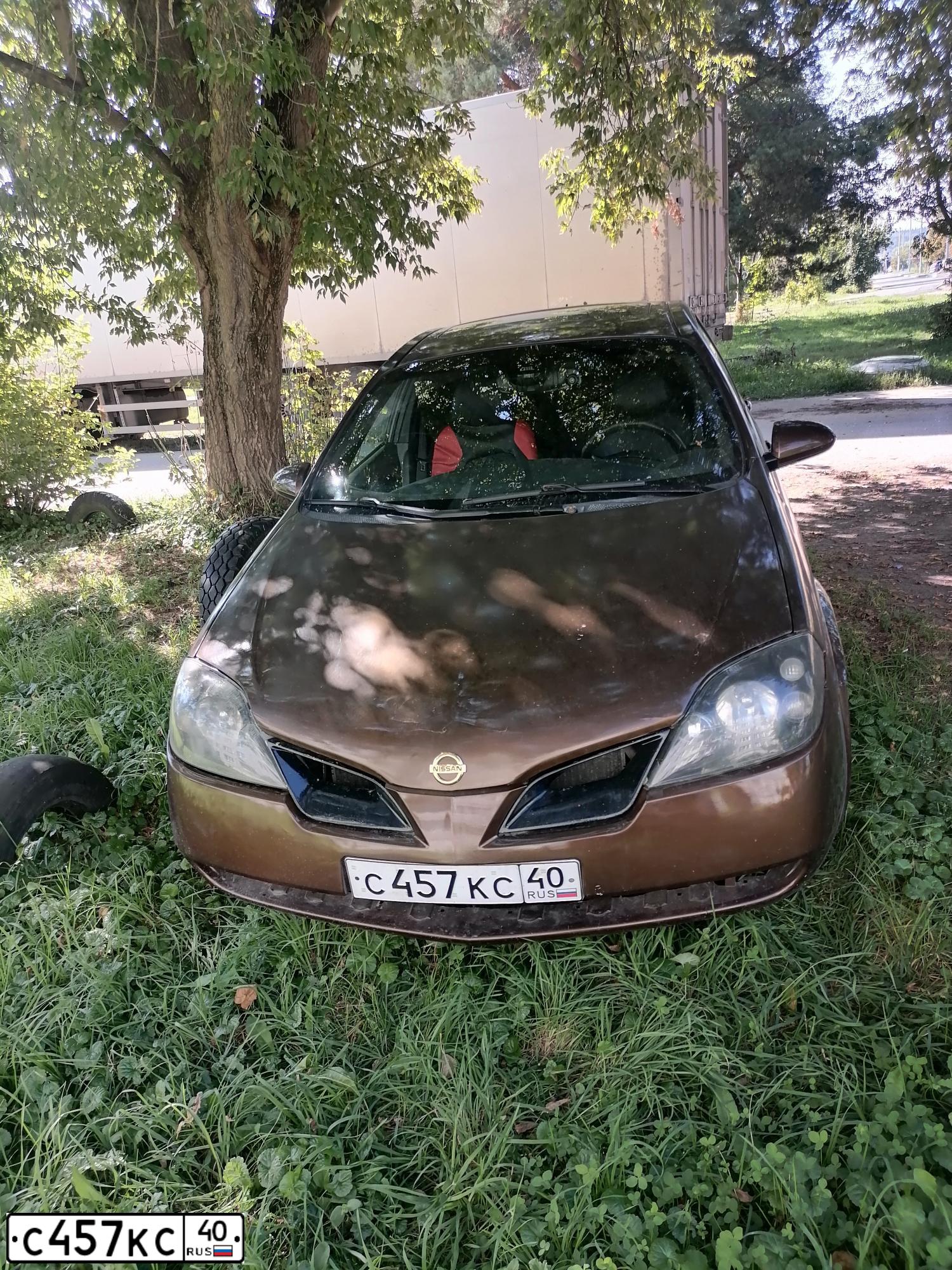 Фото автомобиля NISSAN PRIMERA, 2003 — госномер С457КС40. Цвет: Коричневый