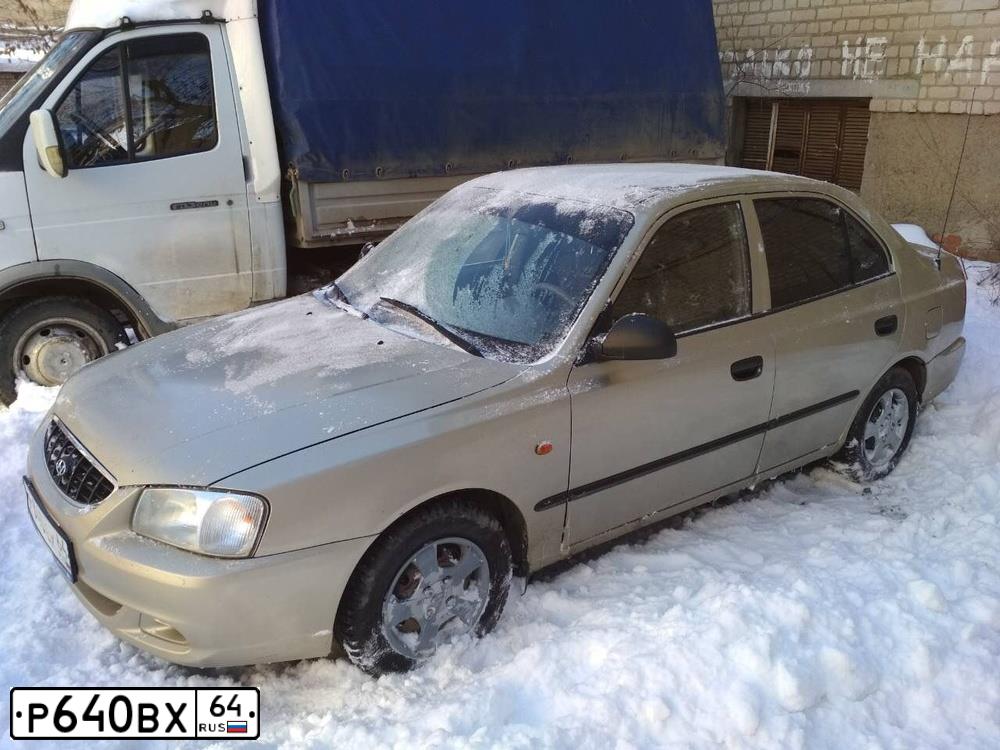 Фото автомобиля TAGAZ ACCENT, 2005 — госномер М349ВО64. Цвет: БЕЖЕВЫЙ