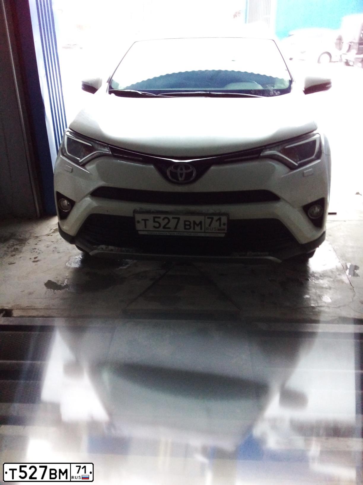Фото автомобиля TOYOTA RAV4, 2016 — госномер Т527ВМ71. Цвет: БЕЛЫЙ ПЕРЛАМУТР