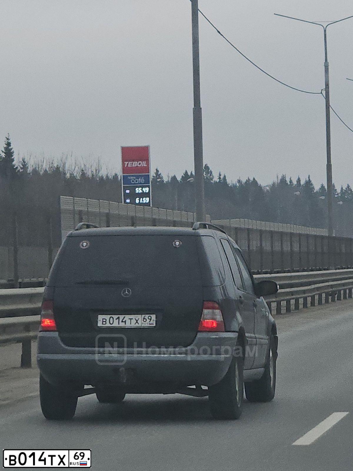 Фото автомобиля MERCEDES M-KLASSE, 1999 — госномер В014ТХ69. Цвет: ЧЕРНЫЙ