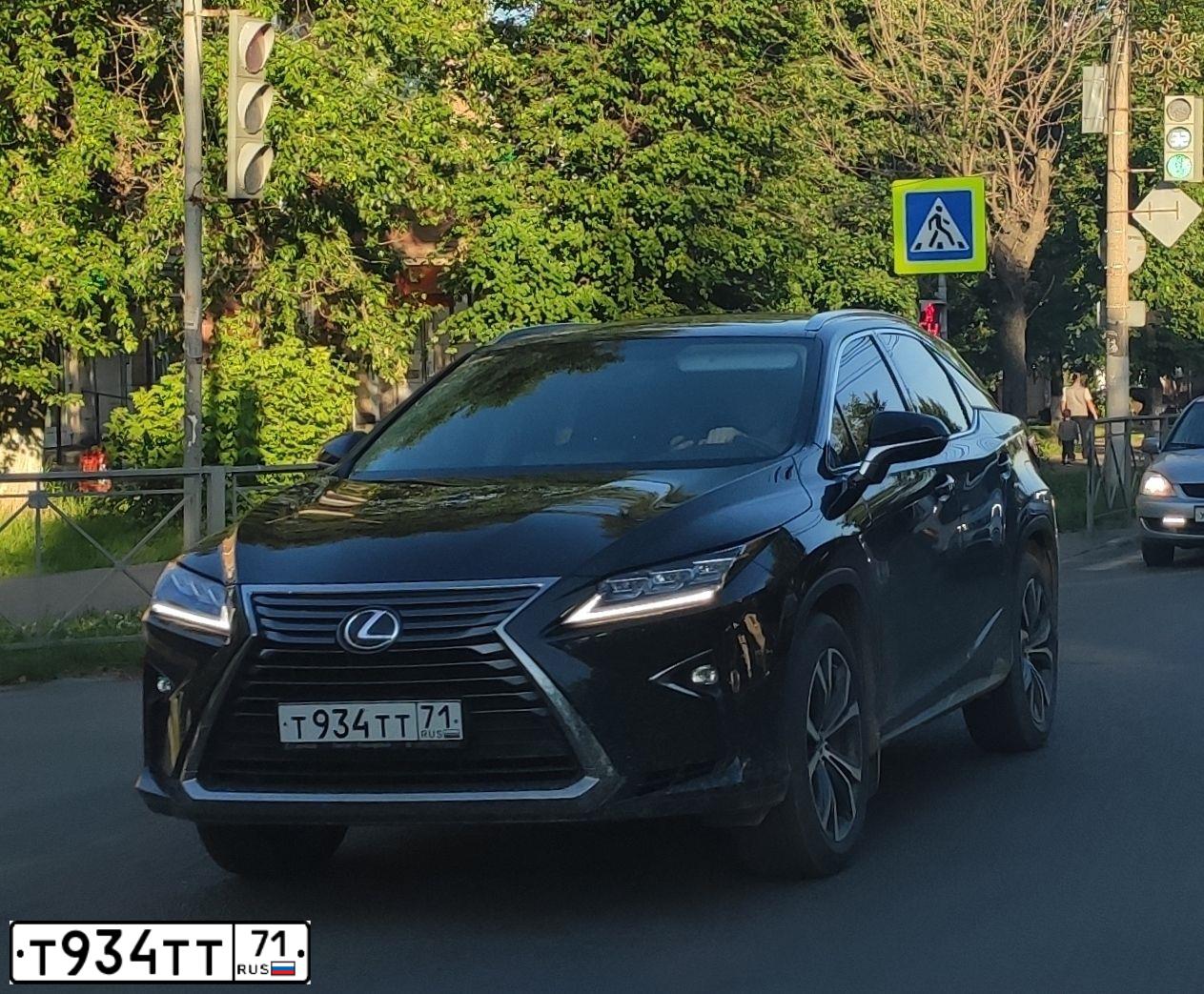 Фото автомобиля LEXUS S RX, 2019 — госномер Т934ТТ71. Цвет: ЧЕРНЫЙ