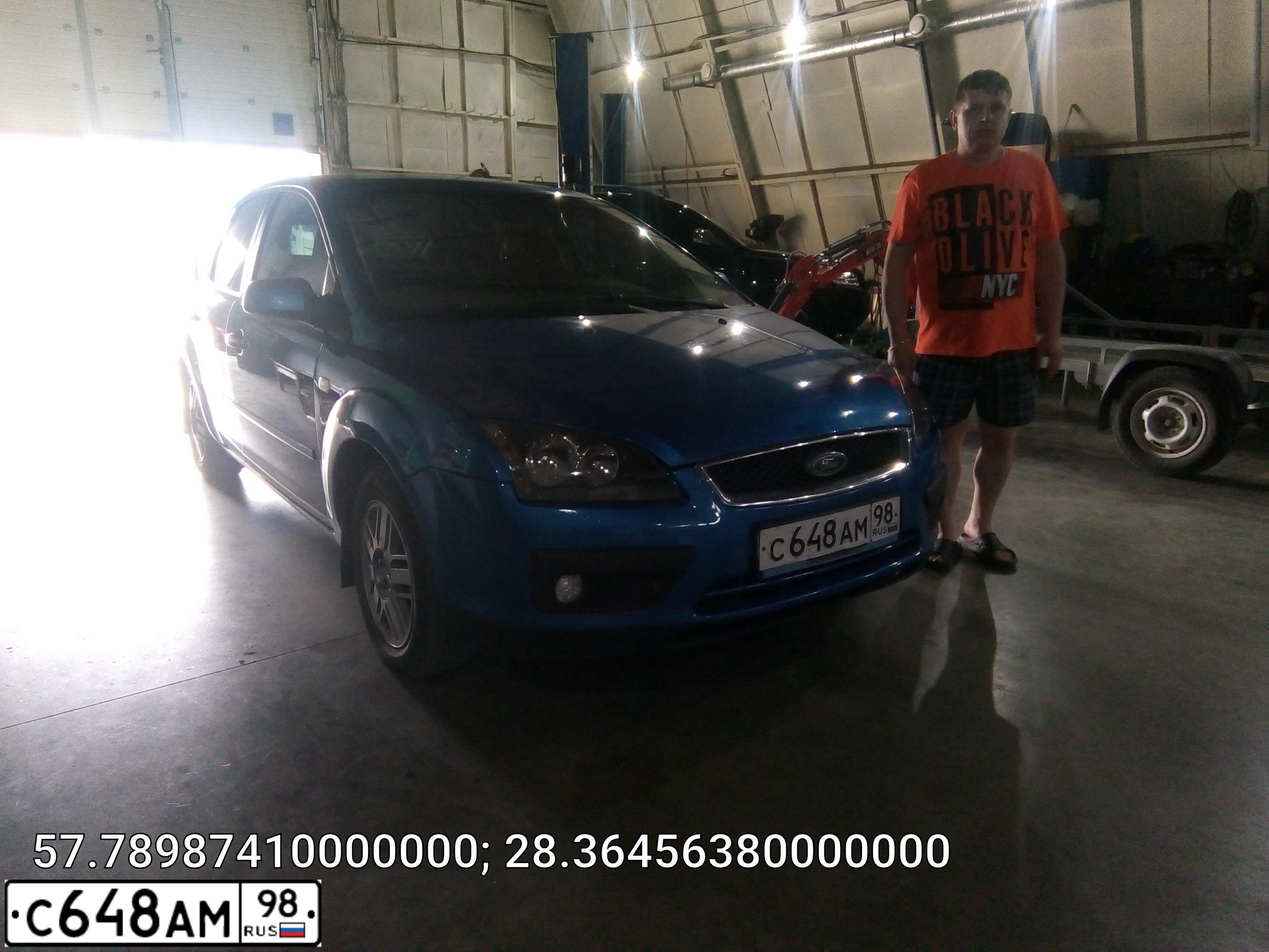 Фото автомобиля FORD FOCUS, 2007 — госномер Т702СМ60. Цвет: голубой