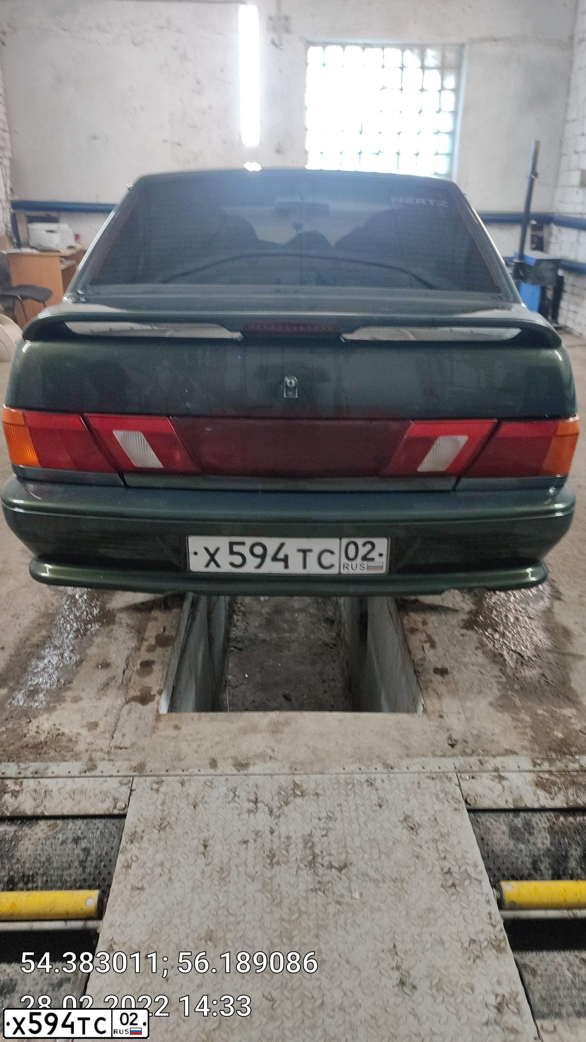 Фото автомобиля VAZ 2115 SAMARA, 2006 — госномер Х594ТС02. Цвет: ЗОЛОТИСТО ТЕМНО-ЗЕЛЕНЫЙ