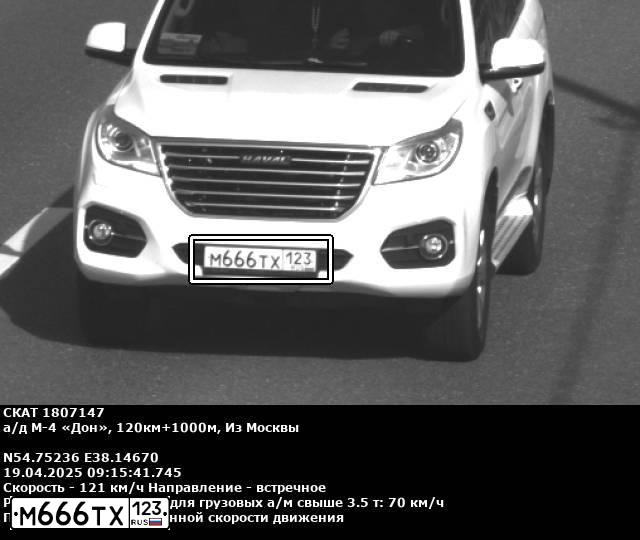 Фото автомобиля SSANGYONG ACTYON, 2013 — госномер М666ТХ123. Цвет: Белый