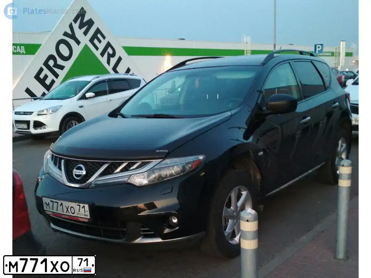 Фото автомобиля NISSAN MURANO, 2012 — госномер У673РЕ71. Цвет: ЧЕРНЫЙ