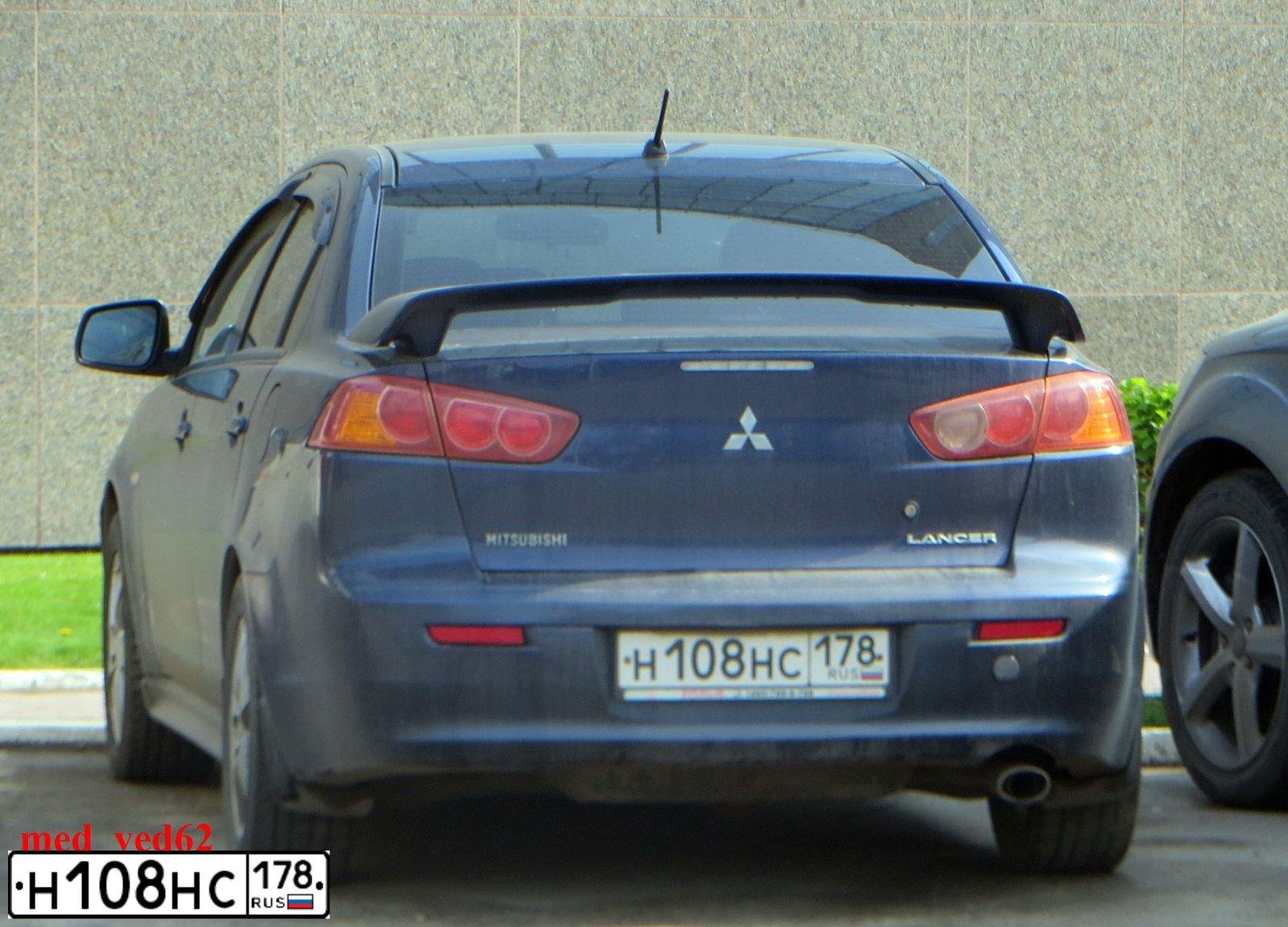 Фото автомобиля MITSUBISHI LANCER, 2008 — госномер К404ЕС40. Цвет: СИНИЙ