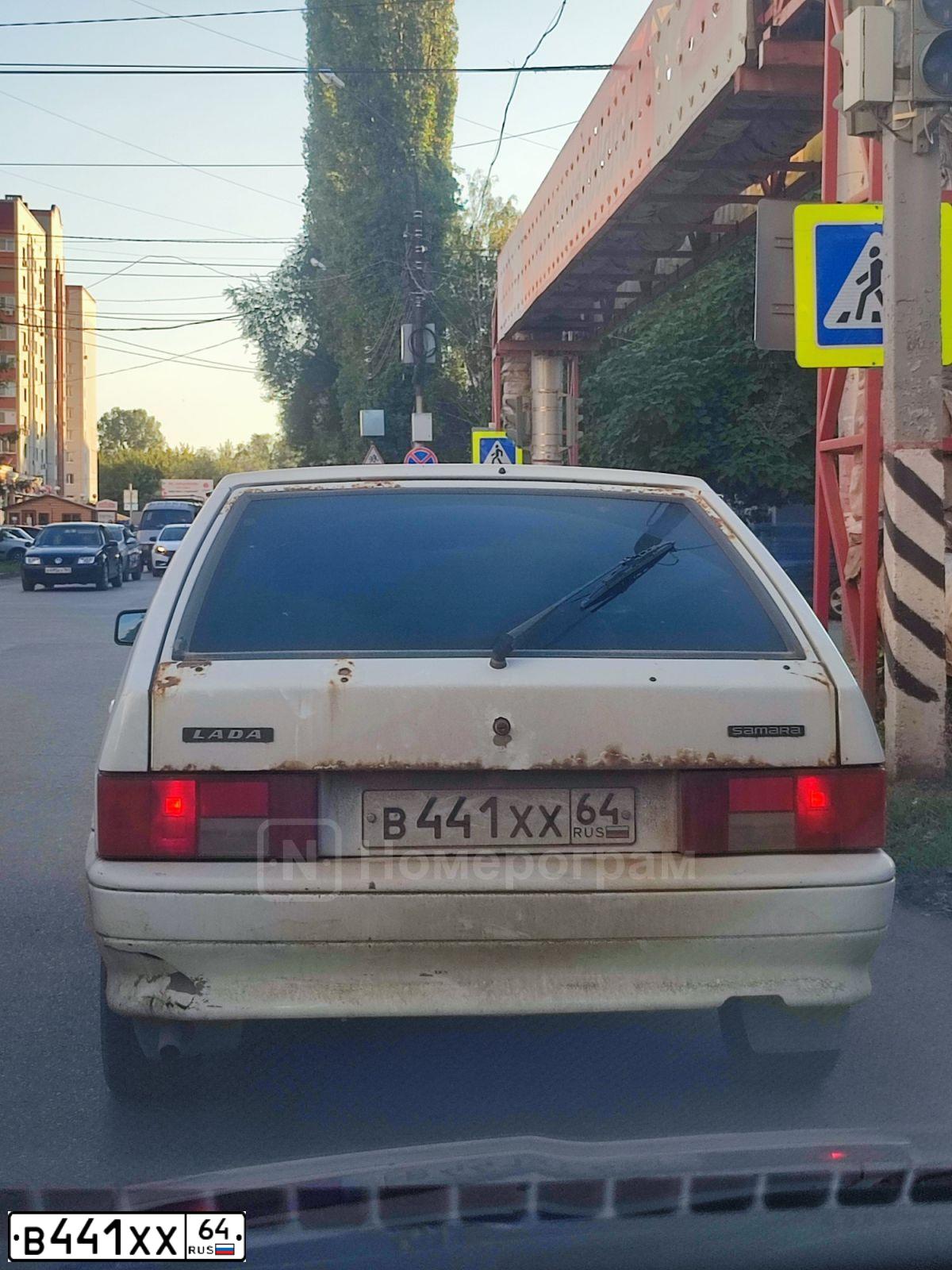 Фото автомобиля LADA 1119 KALINA, 2011 — госномер В441ХХ64. Цвет: Белый