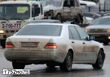 Фото автомобиля MERCEDES S-KLASSE, 1993 — госномер Т752МО102. Цвет: БЕЛЫЙ