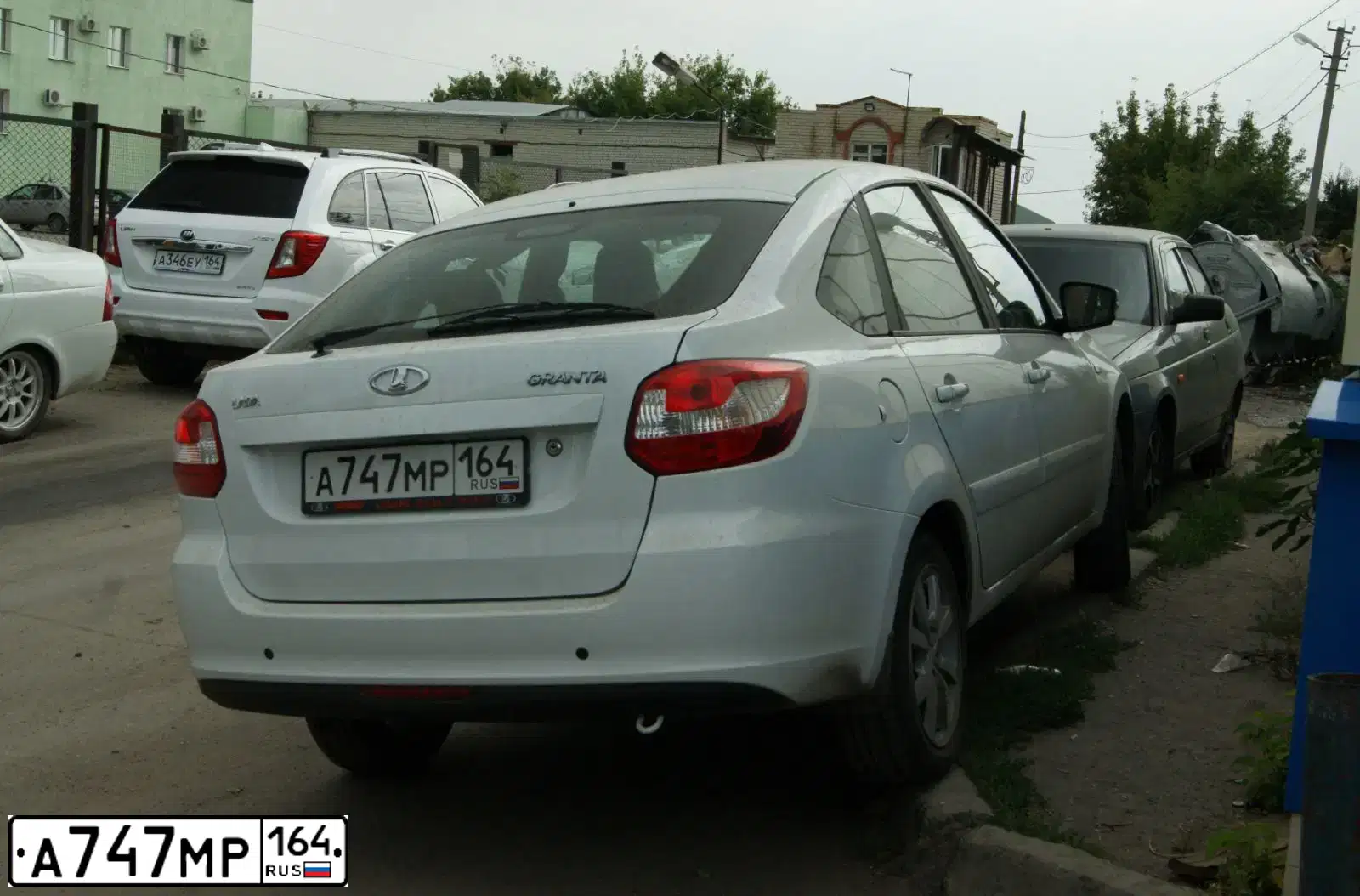 Фото автомобиля LADA 2191 GRANTA, 2016 — госномер А747МР164. Цвет: БЕЛЫЙ