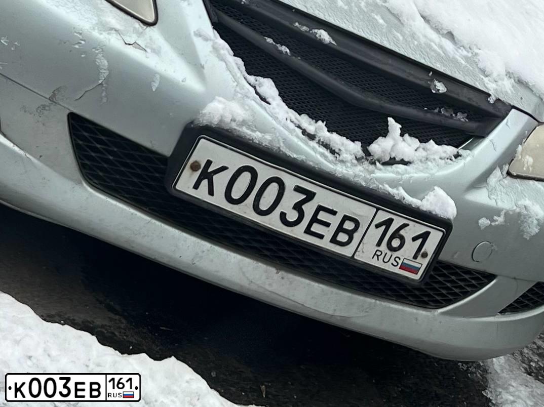Фото автомобиля MAZDA 6, 2004 — госномер К003ЕВ161. Цвет: СЕРЕБРИСТЫЙ