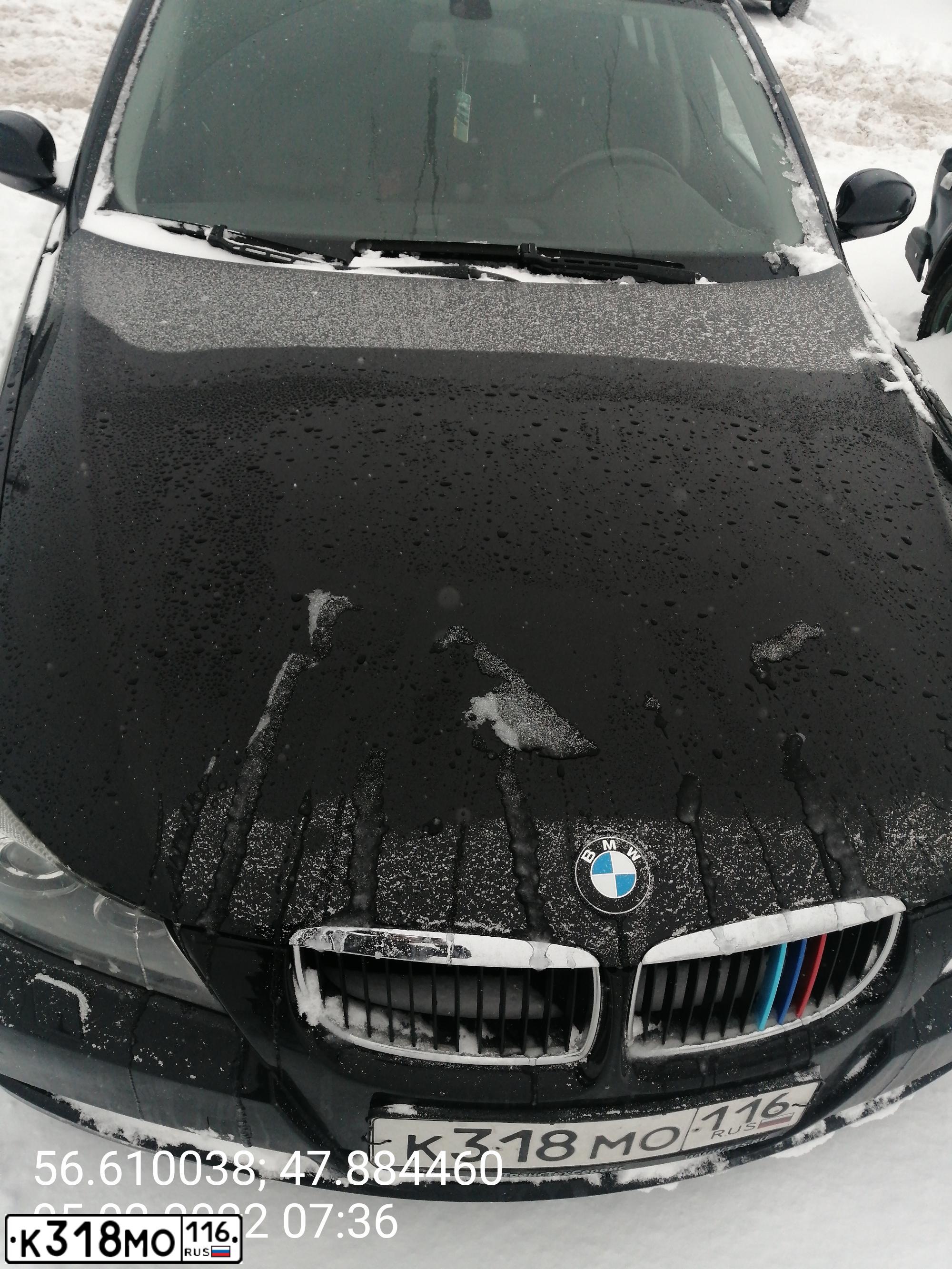 Фото автомобиля BMW SERIE 3, 2008 — госномер К318МО116. Цвет: ЧЕРНЫЙ