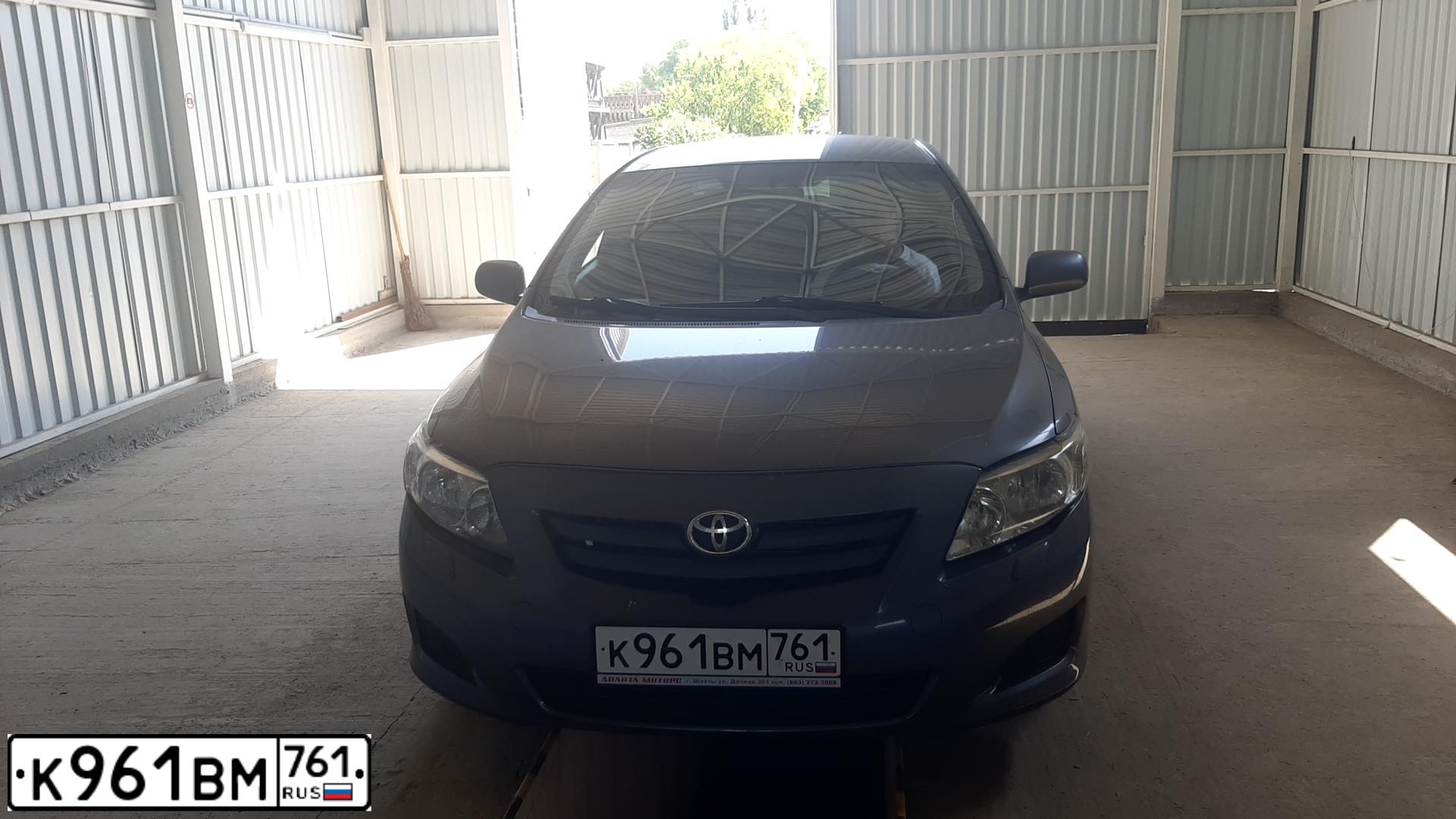 Фото автомобиля TOYOTA COROLLA, 2007 — госномер А033ХТ21. Цвет: ТЕМНО-СЕРЫЙ