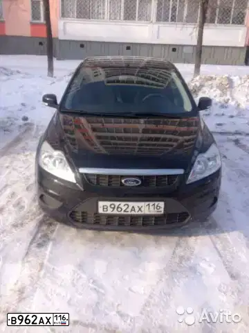Фото автомобиля FORD FOCUS, 2010 — госномер В962АХ116. Цвет: ЧЕРНЫЙ
