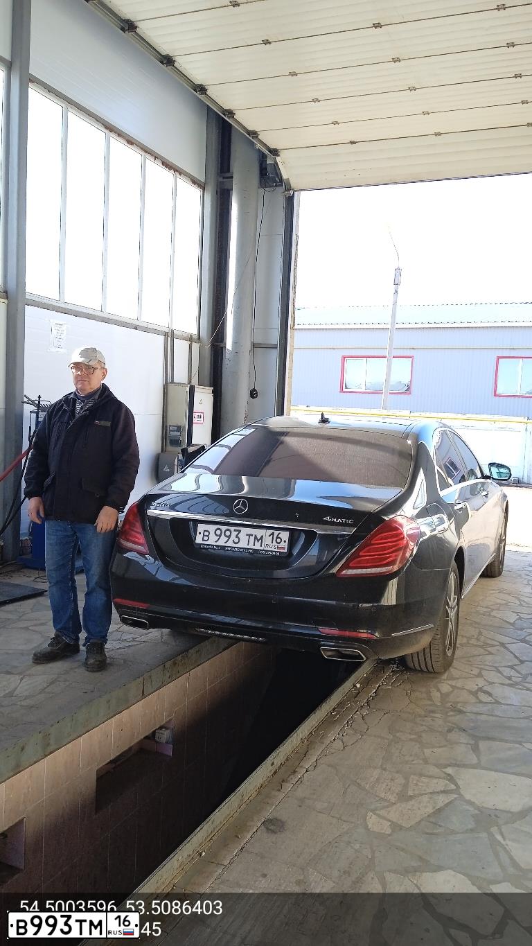 Фото автомобиля MERCEDES S-KLASSE, 2014 — госномер В993ТМ16. Цвет: ЧЕРНЫЙ
