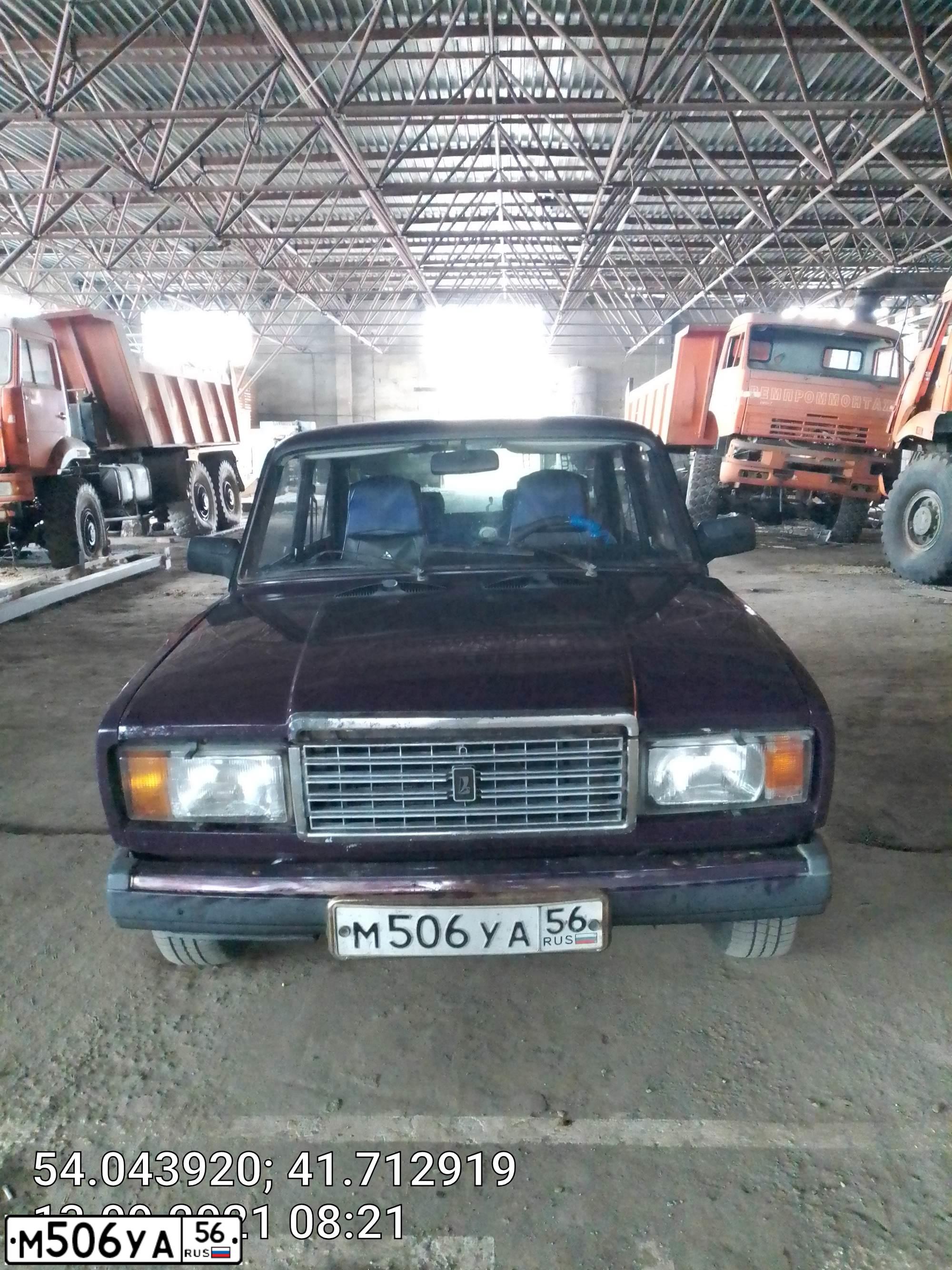 Фото автомобиля LADA 2107, 2003 — госномер М506УА62. Цвет: ФИОЛЕТОВЫЙ