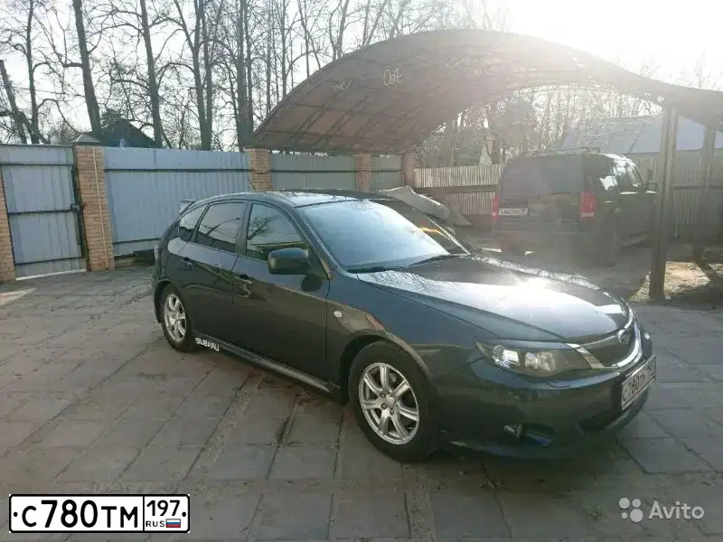 Фото автомобиля SUBARU IMPREZA, 2008 — госномер К061ОЕ62. Цвет: синий