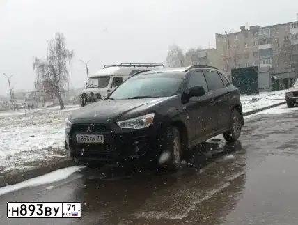 Фото автомобиля MITSUBISHI ASX, 2013 — госномер Н893ВУ71. Цвет: ЧЕРНЫЙ
