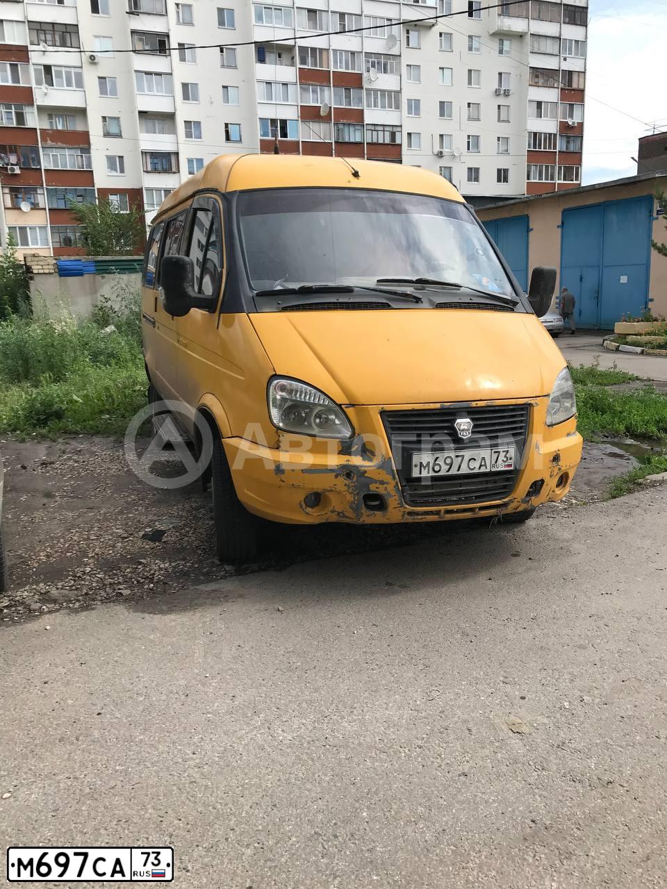 Фото автомобиля GAZ 3221 EL, 2006 — госномер М697СА73. Цвет: ЖЕЛТЫЙ