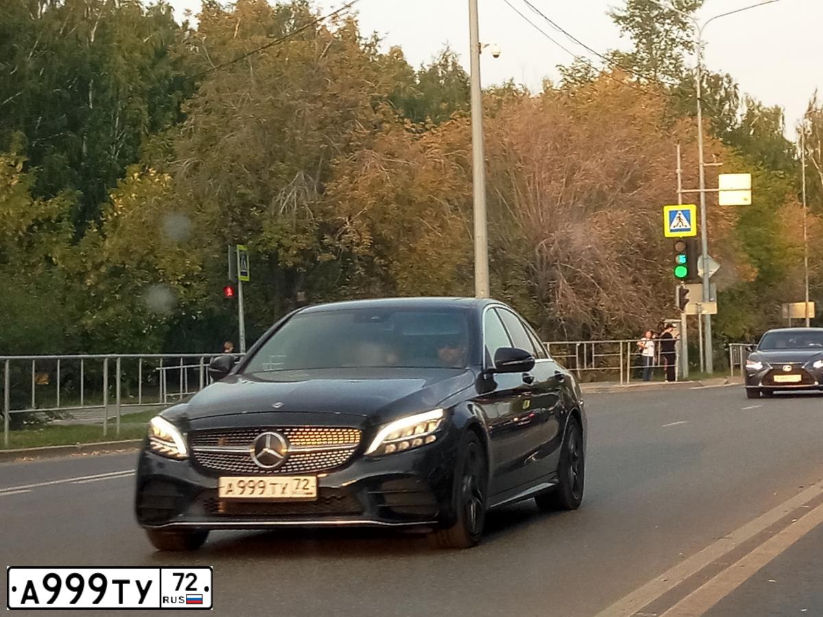 Фото автомобиля MERCEDES C-KLASSE, 2011 — госномер А999ТУ72. Цвет: СЕРЫЙ