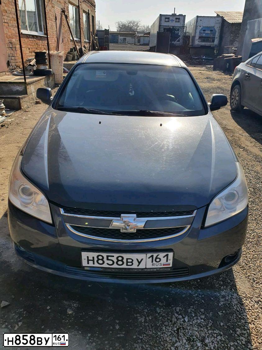 Фото автомобиля CHEVROLET EPICA, 2008 — госномер Х147АО181. Цвет: СИНИЙ