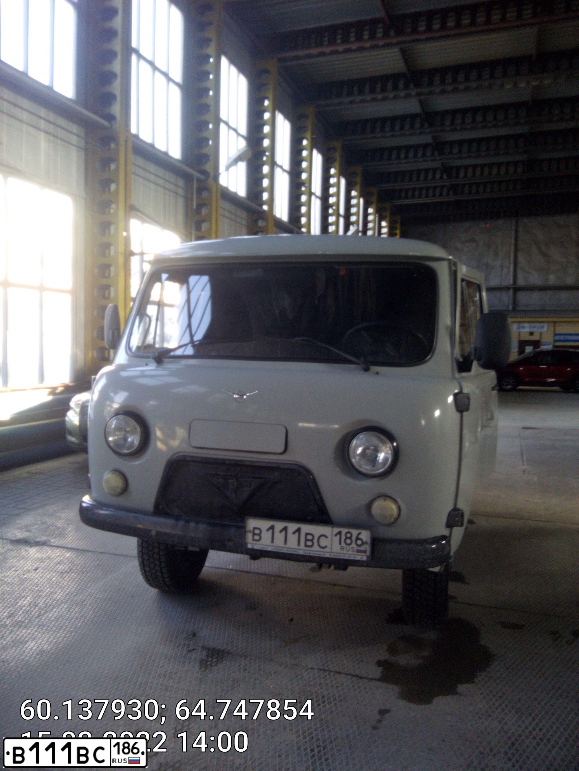 Фото автомобиля UAZ Z 2206, 2019 — госномер В111ВС186. Цвет: СВЕТЛ СЕР НЕМЕТАЛЛИК