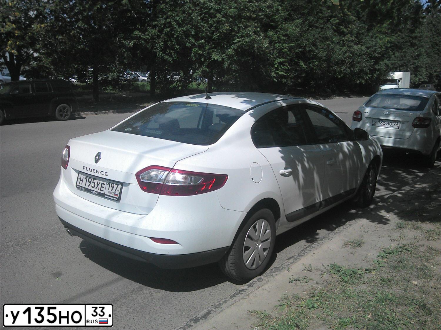Фото автомобиля LADA 2191 GRANTA, 2014 — госномер У135НО33. Цвет: Белый