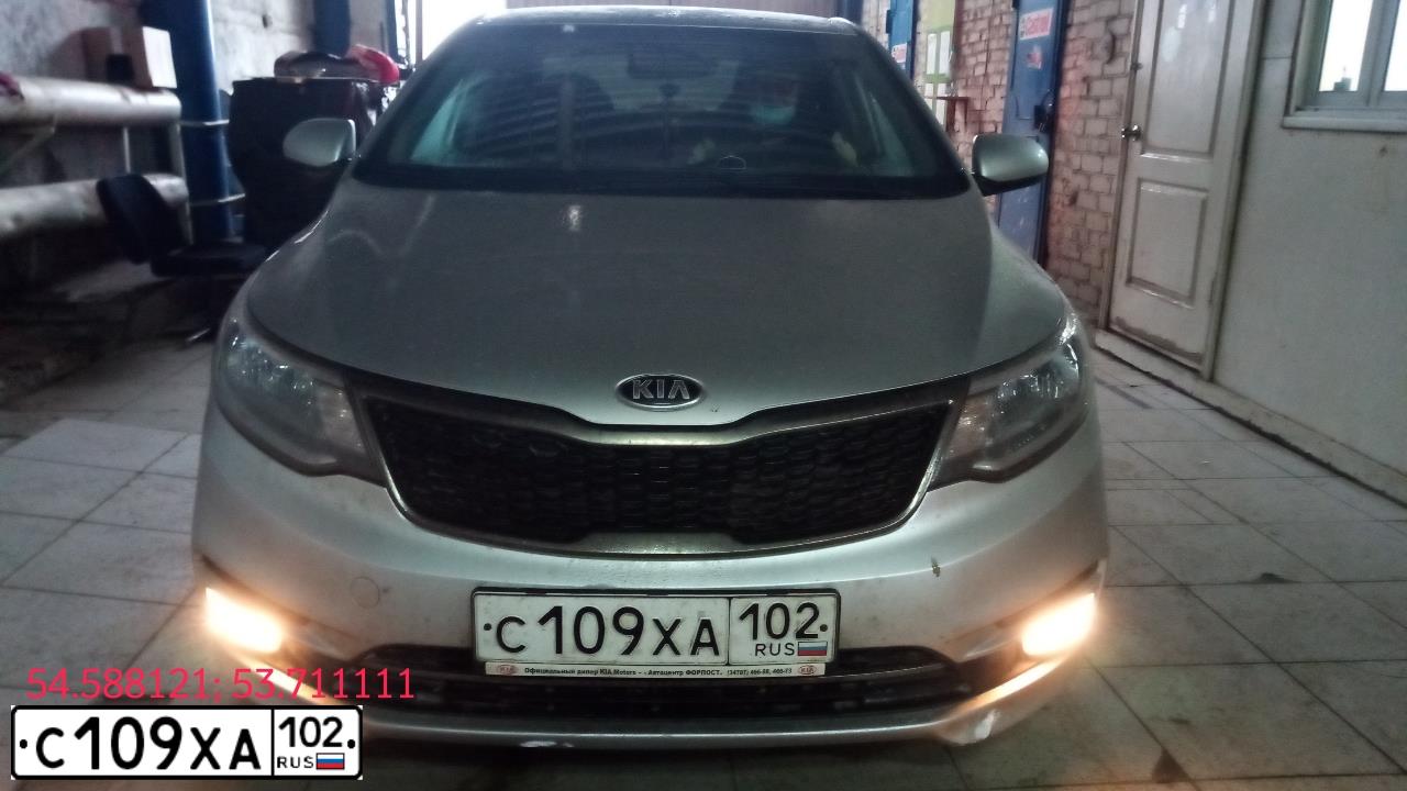 Фото автомобиля KIA RIO, 2016 — госномер С109ХА102. Цвет: СЕРЕБРИСТЫЙ