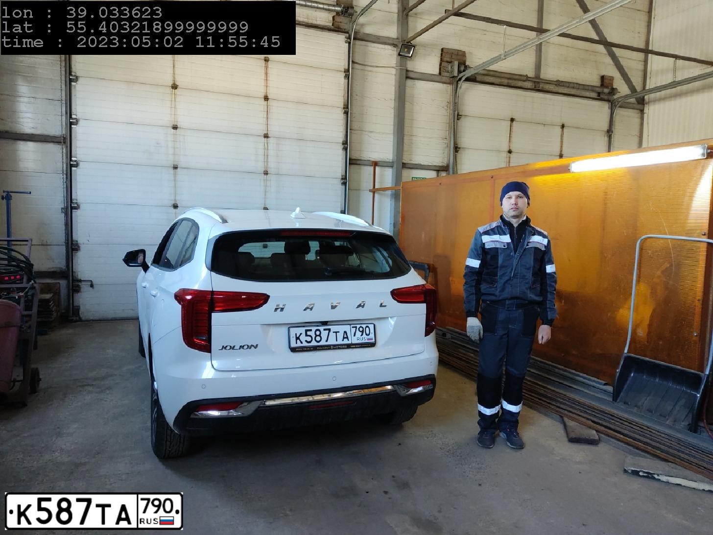 Фото автомобиля HAVAL JOLION, 2023 — госномер К587ТА790. Цвет: Белый