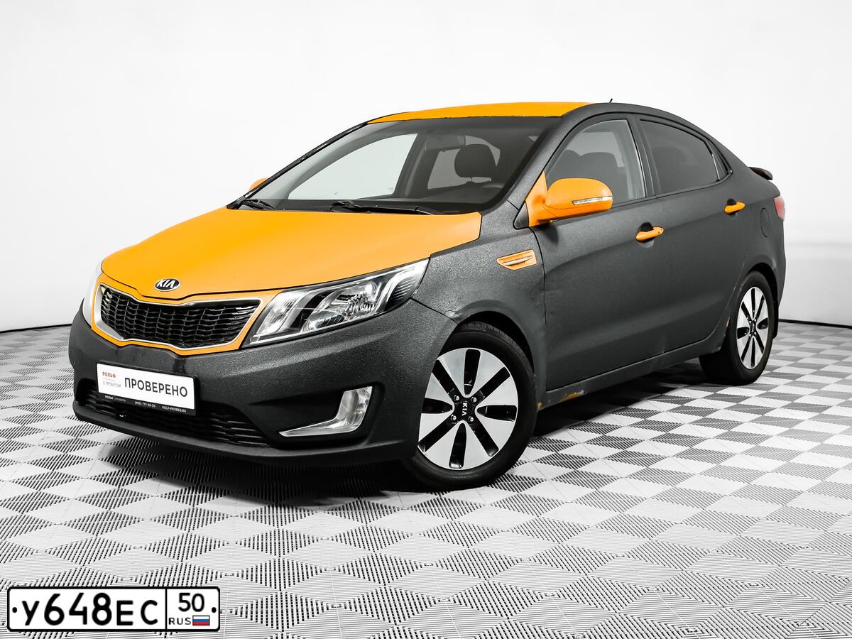 Фото автомобиля KIA RIO, 2011 — госномер Е375ТО08. Цвет: Черный Оранжевый